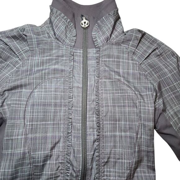 Lululemon Ahead of the Curve Jacket - Gray Plaid - Picture 2 of 11